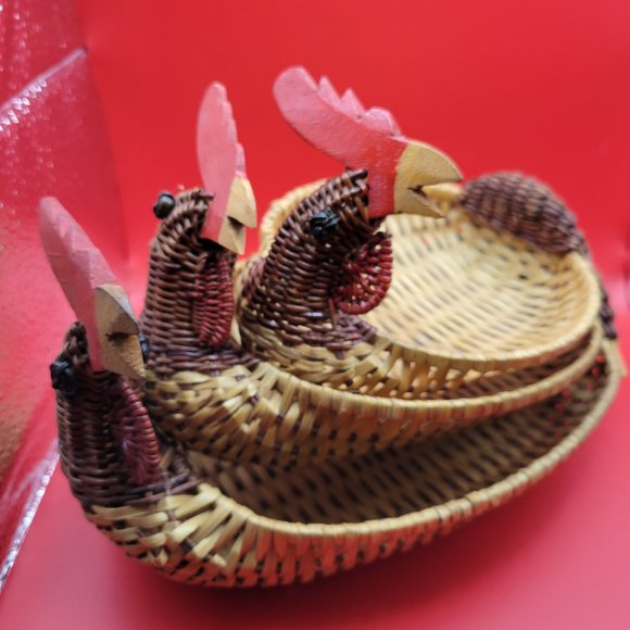 set of 3 rooster nesting baskets - Picture 3 of 3